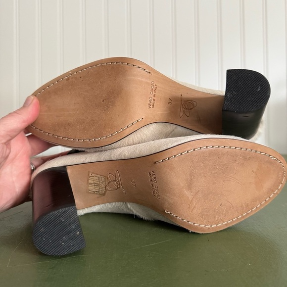 Zero + Maria Cornejo Open Back Pony Hair Heeled Booties w Ankle Straps *Italy* - Picture 4 of 9